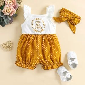 🌻BABY Girl Romper Set with Headband🌻